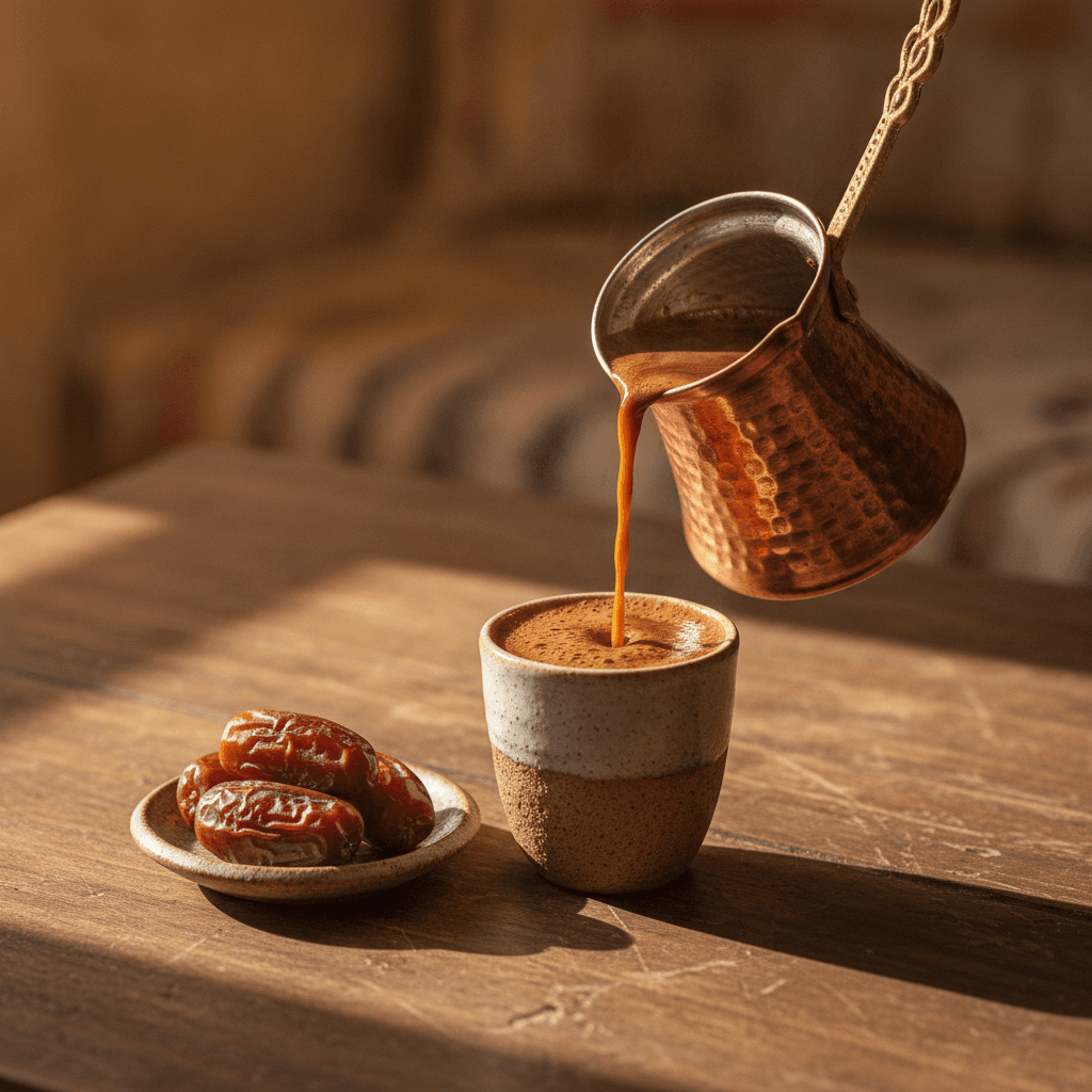 Coffee brewed to order at Ember & Oat